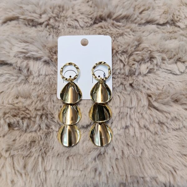 Triple Luxe Gold Cascade Earrings