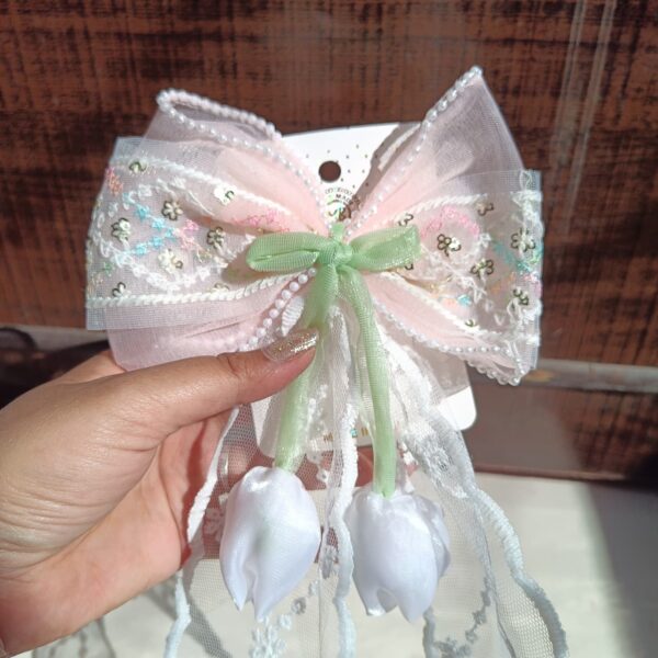 Korean Floral Lace Hair Bow