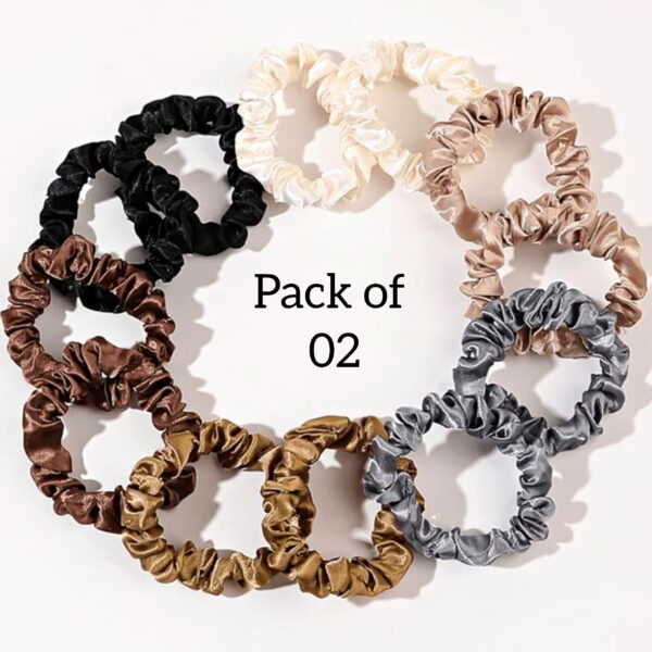 Satin Mini Scrunchies -    Pack of 2 ✨