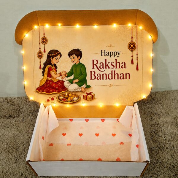 Happy Raksha Bandhan Gift Box (with Lights)