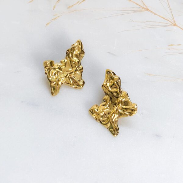 Abstract Gold Statement Earrings