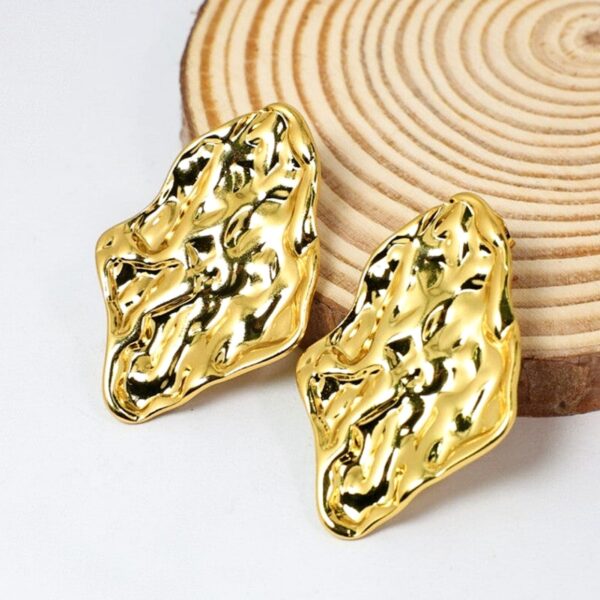 Molten Gold Statement Earrings